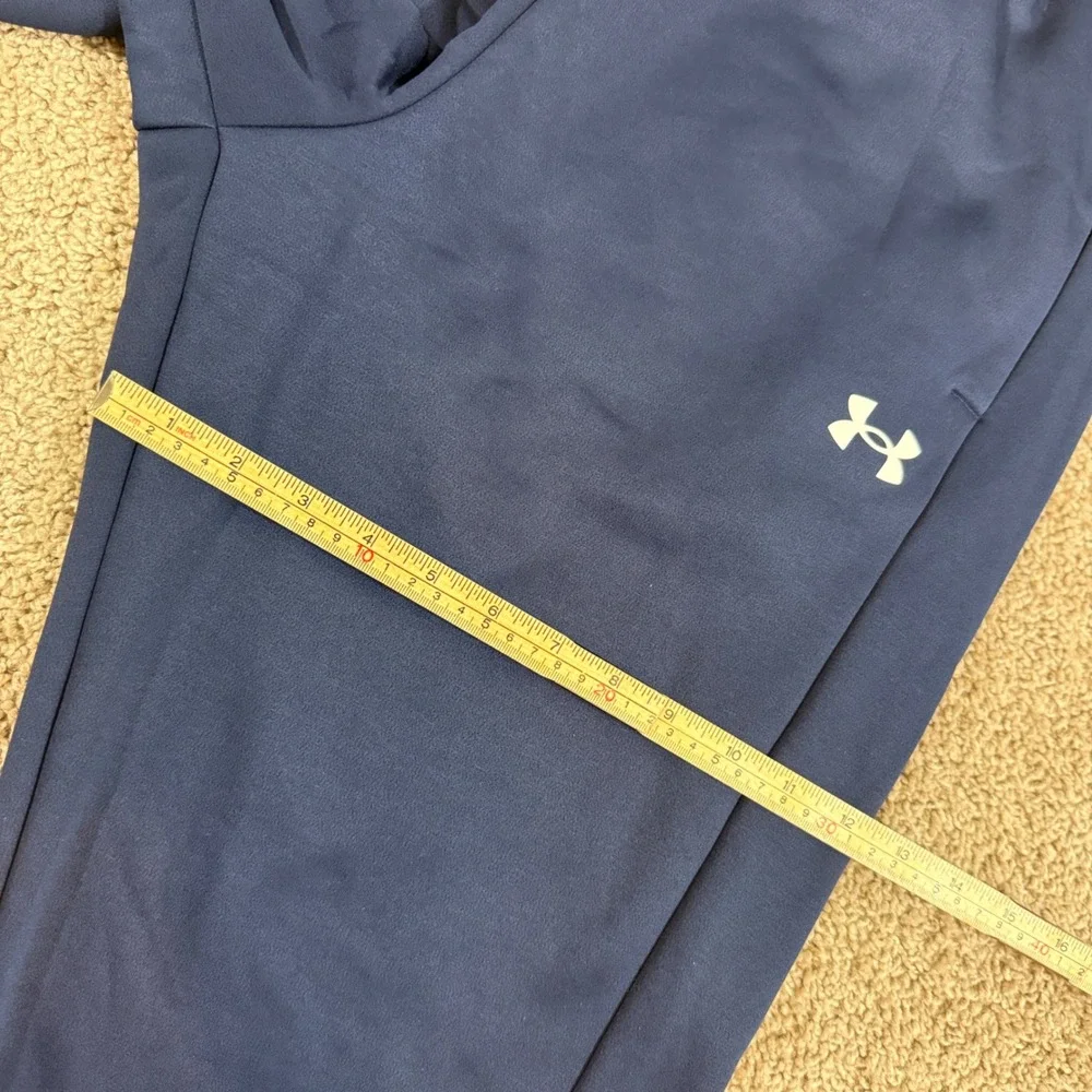 Under Armour Jogger Pants Mens Large Navy Blue Like New Fleece Tapered Sweatpant